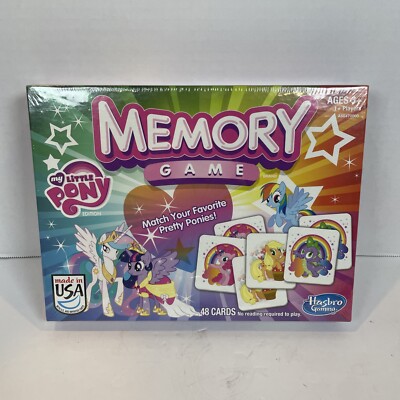 Hasbro My Little Pony Memory Game NEW 3+ No Reading Required Learning Game NEW!