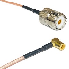 RG316 SO239 UHF Female to SMB FEMALE ANGLE RF Cable Rapid-SHIP LOT