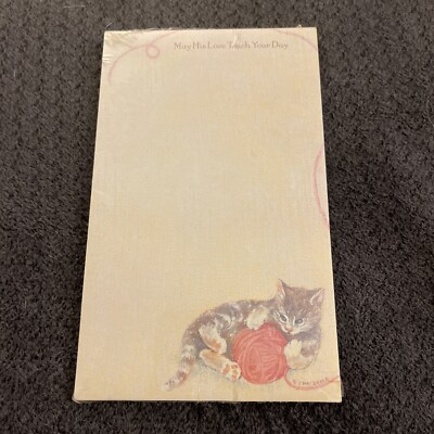Vintage Paper Pad Furever Friends Cat Yarn Memo J6
