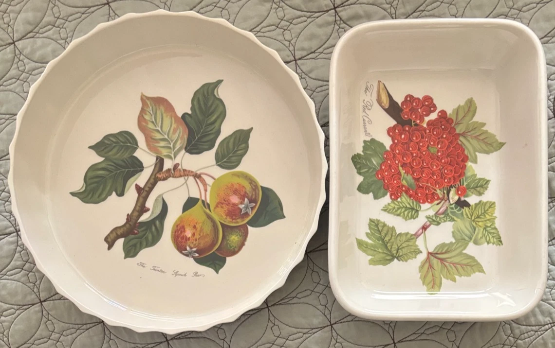 Portmeirion Pomona Quiche/Pie Dish & Small Lasagne/Baking Dish