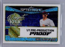Jace Laviolette 2025 Leaf Optichrome Baseball 1/1 Pre Production Proof
