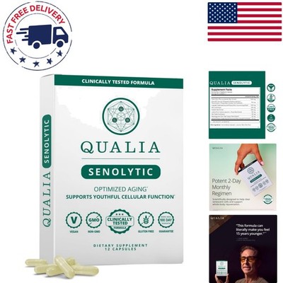 -Friendly Qualia Senolytic: 1400mg Fisetin for Age-Defying Vitality