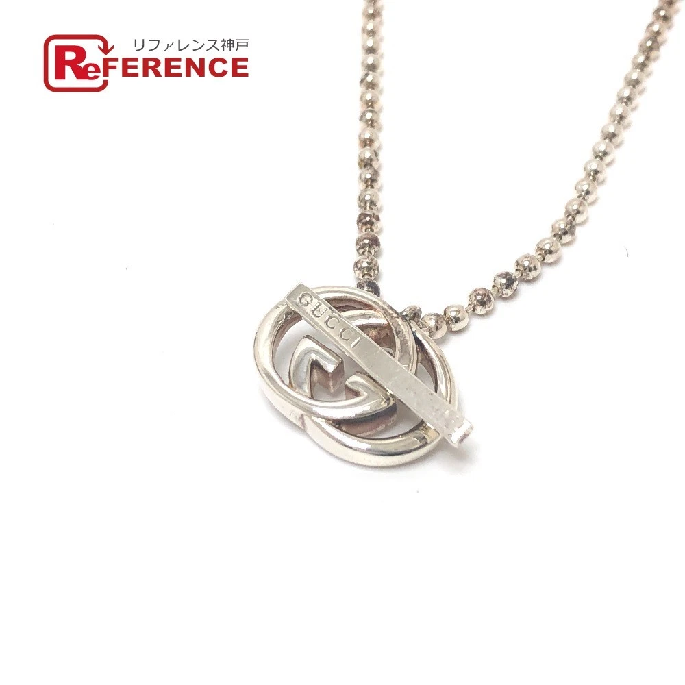 Gucci 216435 Collana Accessorio Catena Sfera Doppia G Sv925 Donna Argento Usata