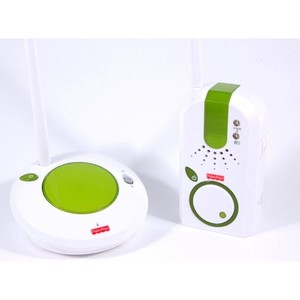 Fisher Price Surround Lights and Sounds Baby Monitor T4837 White Green 500ft Rg