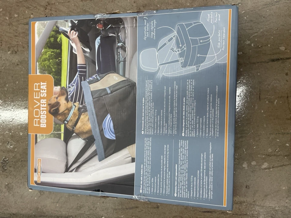 NUEVO asiento elevador para perros brezo de Kurgo gris/azul costa, tiene capacidad para 30 libras. Foto 2 de 3