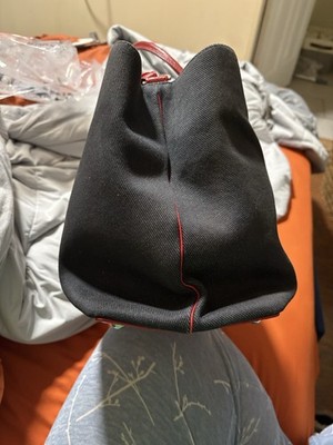 Fendi Navy Denim/Red Leather Medium 2Jours Tote | eBay