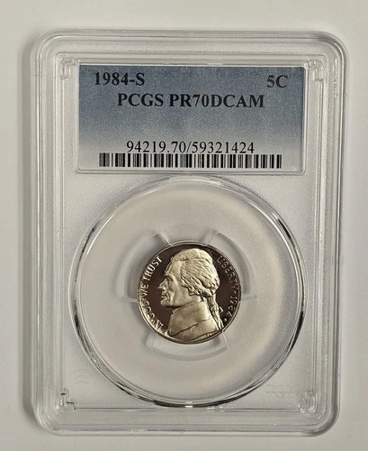 1984-S Jefferson Nickel Proof — photo from another recent sale
