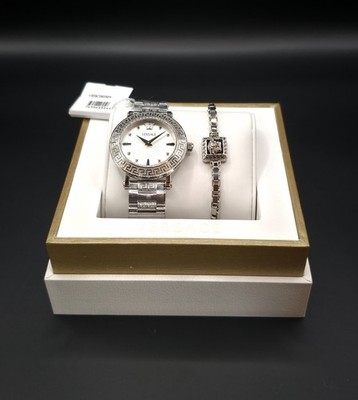 Versace Greca Sphere Set VE9C00324 Damenuhr & Armband Silber NEU OVP