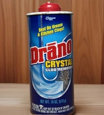 Drano Crystal Professional Strength Clog Remover Kitchen 18oz Bottle 1995