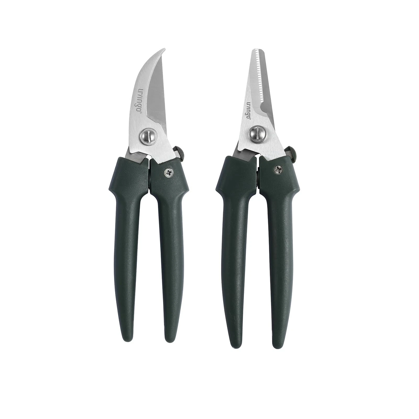 7.5 Inch Garden Pruning Shears Set, Stainless Steel Straight & Curved Blades ...
Opens in a new wind