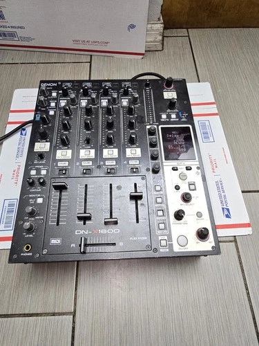Denon DN-X1600 Mixer missing 3 knobs power on untested for parts or repair as is