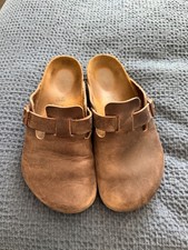 Birkenstock Boston Oiled Leather Soft Footbed Habana Brown Clogs EU 40 L 9/M 7