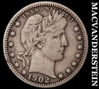 1902 Barber Quarter - Scarce Very Fine No Reserve  #i4815
