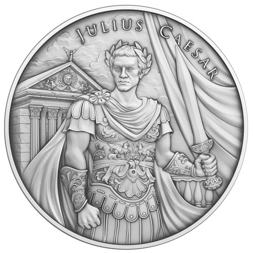 1-oz Julius Caesar Design .999 Fine Silver Round