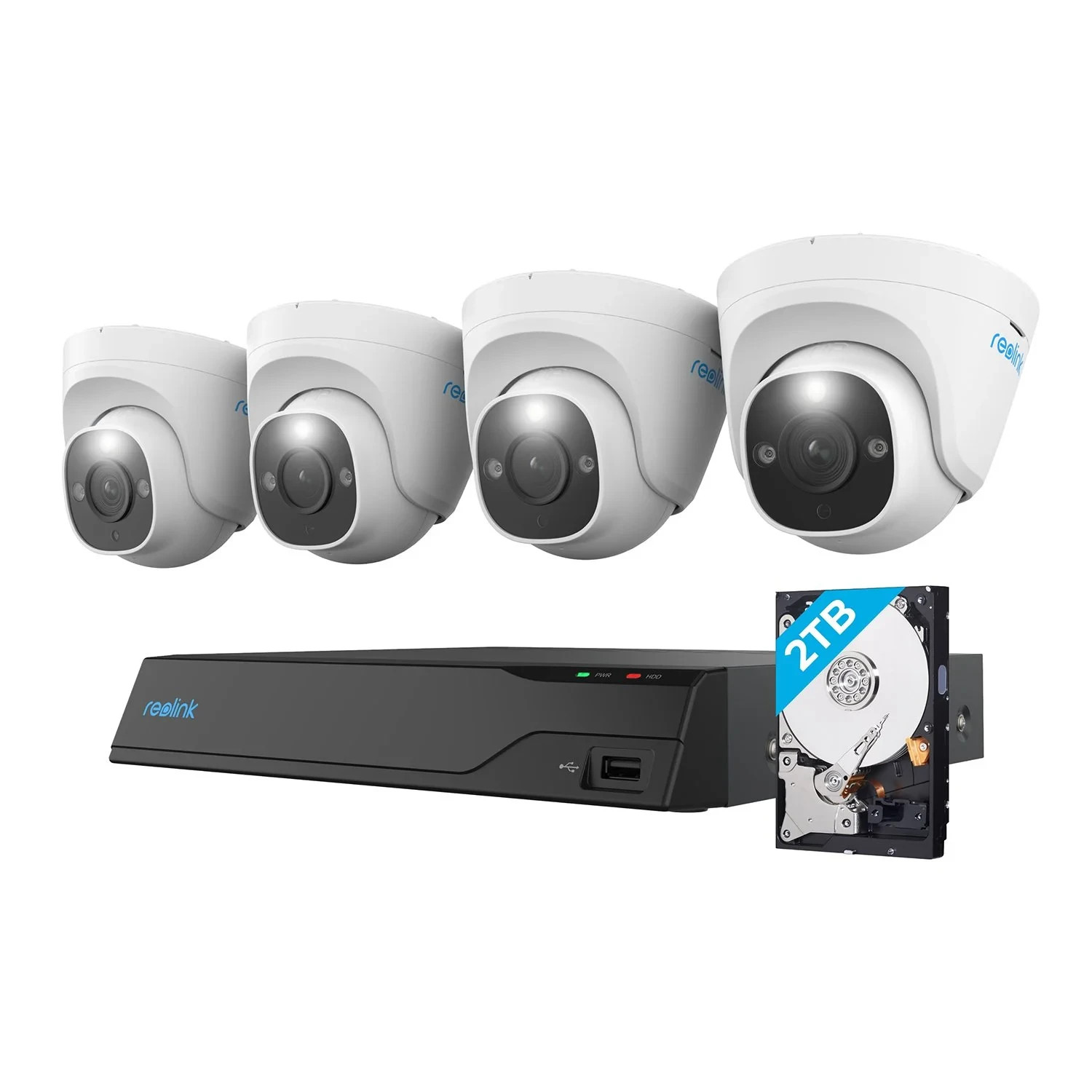 Reolink 4K 8MP Dome Cameras with 8-Channel 2TB NVR Security System
