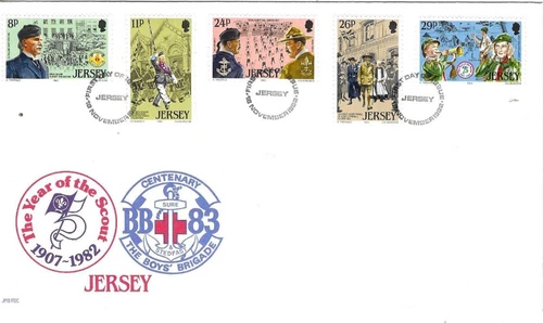 Jersey Comm/FDC -  The Year of the Scout - 1982 (JES296)