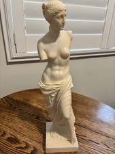 15” Aphrodite of Venus de Milo Italian Sculpture Signed A Santini, Italy