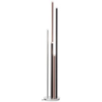 Brilliant Lampe Cembalo Led Standleuchte 5Flg Alu/Schwarz/Braun | 5X 4W Led Inte