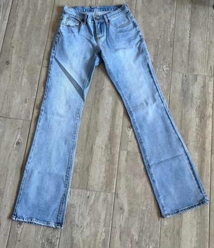 John Galt Brandy Melville Size S Light Blue Low Rise Wide Leg Baggy Jeans