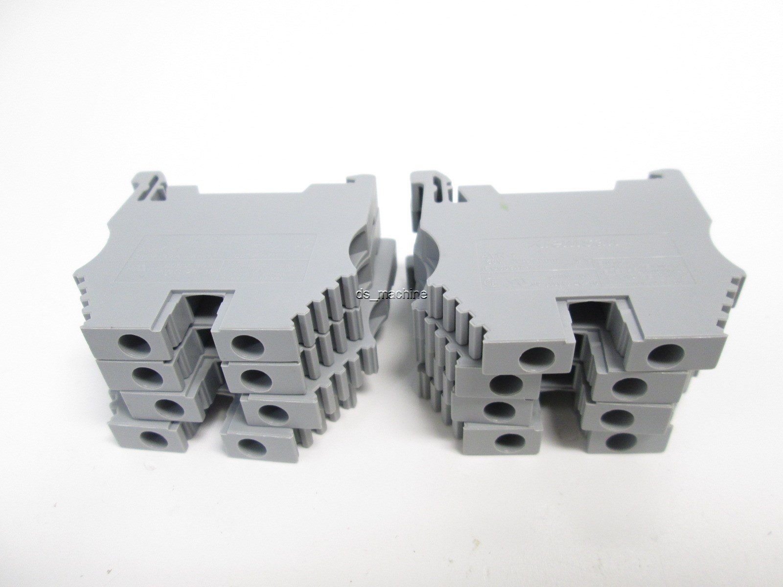 Lot of 8 Klemsan AVK4 Terminal Blocks, 750V 32A, 600V 30A AWG 26-10