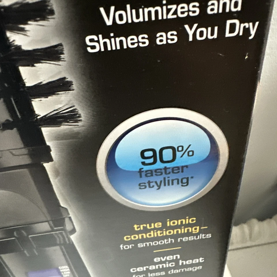 INFINITIPRO BY CONAIR Spin Air Rotating Styler Hot Air Brush 2-inch Black - Image 3 of 4