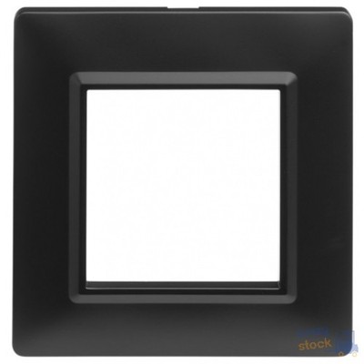 Maurer 2 Fach Abdeckung Schwarz Delight Vimar kompatibel MPN 8000071841801
