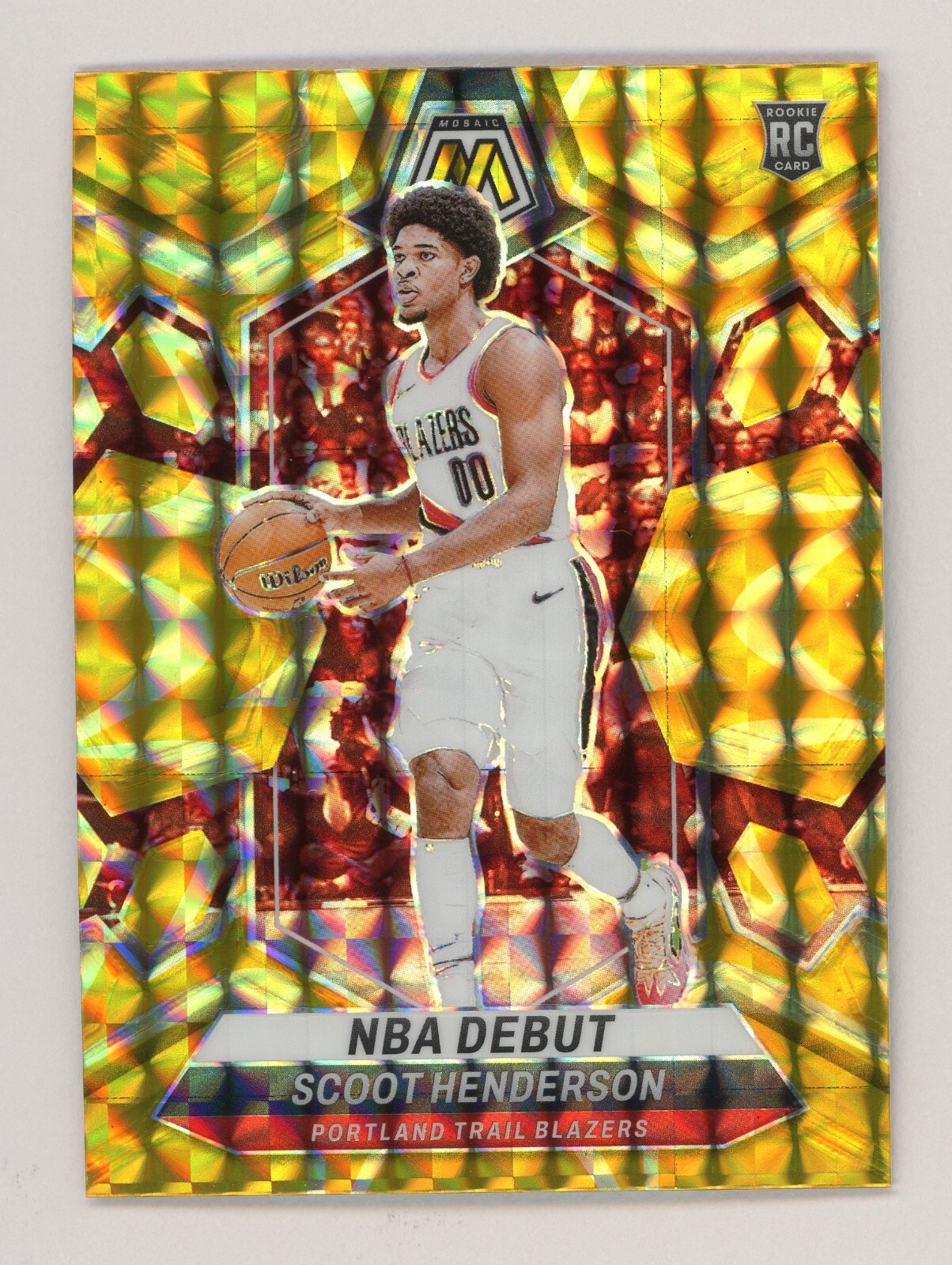 Scoot Henderson - 2023-24 Mosaic - Rookie NBA Debut - Yellow Reactive Prizm