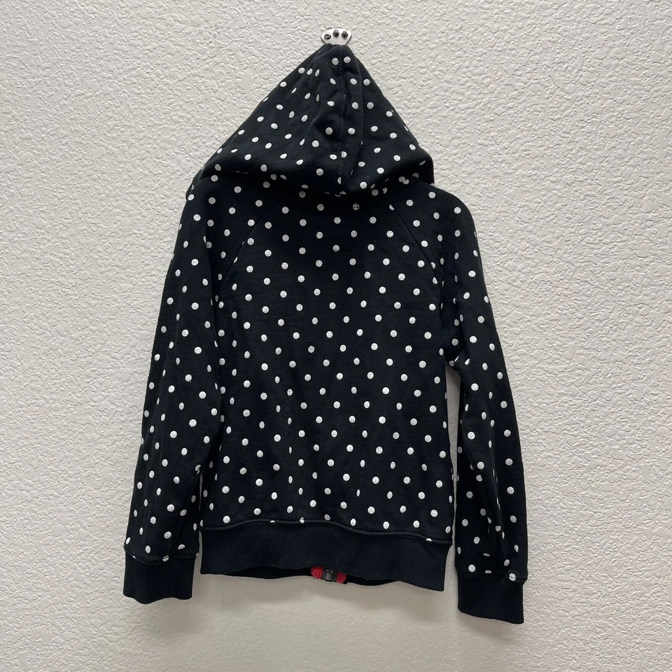 Sudadera con Capucha Gymboree Holiday Girls Talla Pequeña 5 6 Negra Blanca Lunares Foto 2 de 4