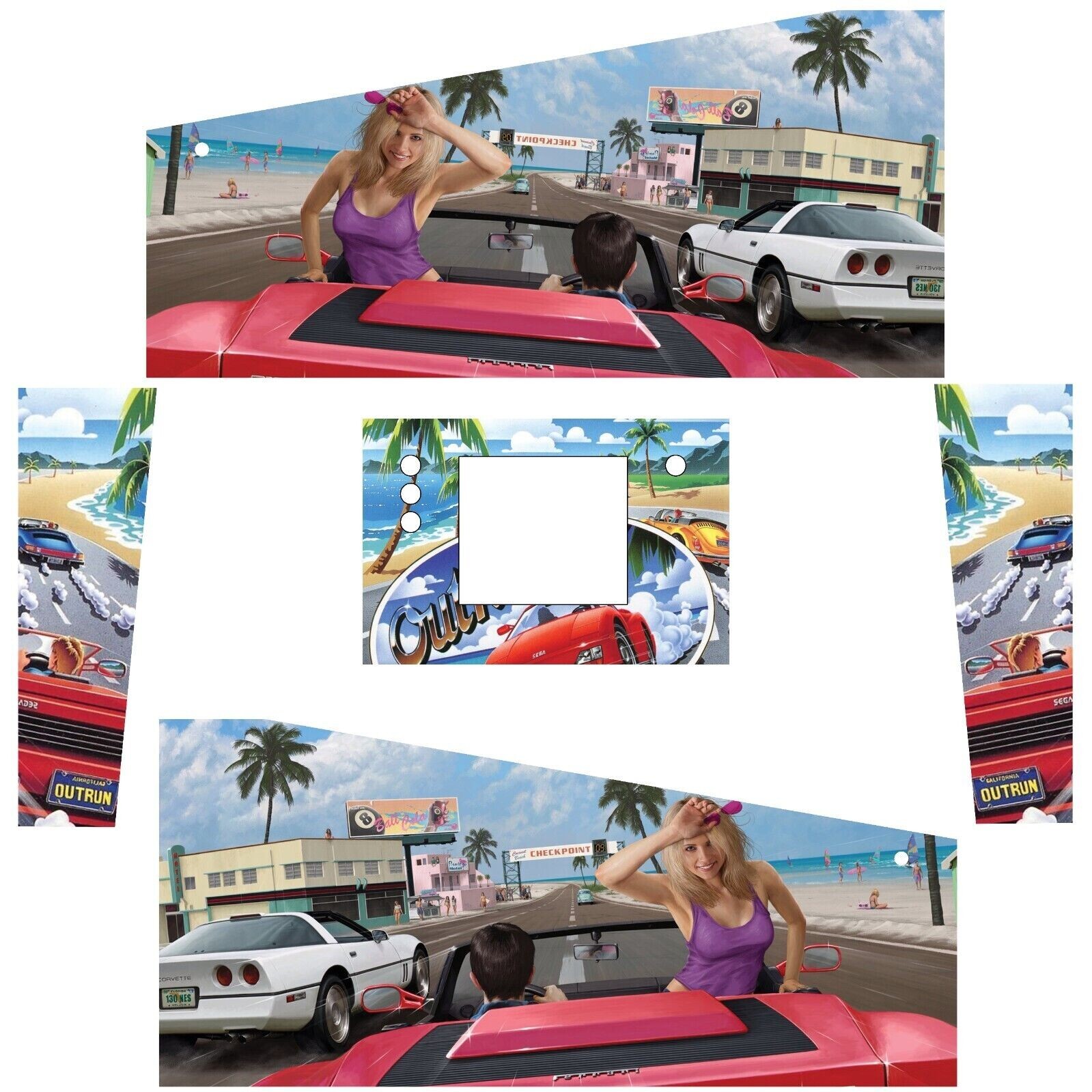 Stickers Outrun pour Pincab - Créez Votre Salle d'Arcade Vintage à la Maison