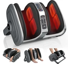 Snailax Shiatsu Foot and Calf Massager with Heat, Foot Massager with Heat 