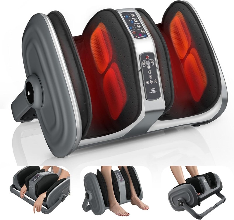 Snailax Shiatsu Foot and Calf Massager with Heat, Foot Massager with Heat 