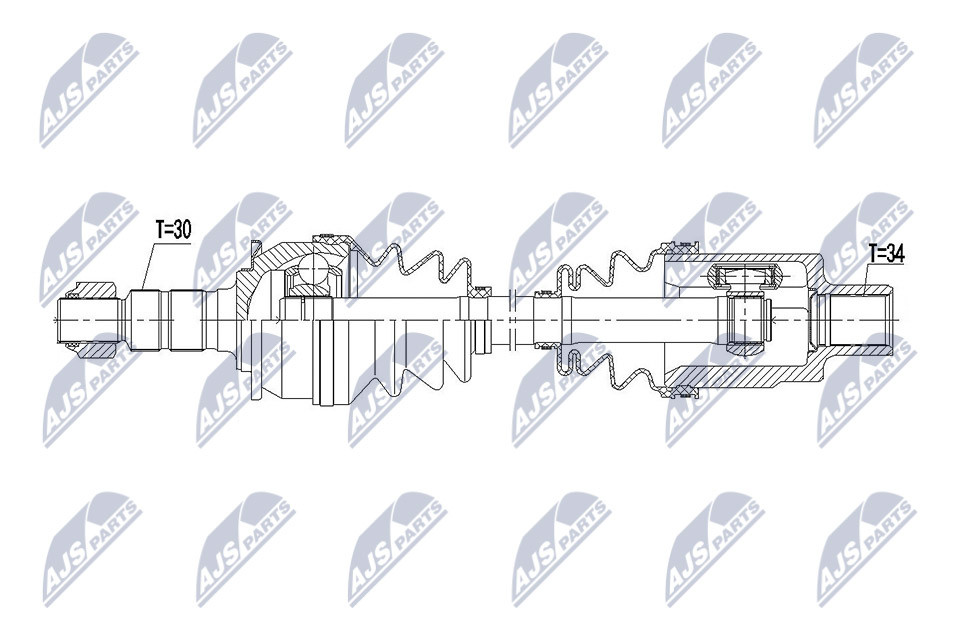 NPW-PL-103 NTY Drive Shaft for OPEL,VAUXHALL