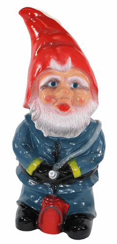 Gartenzwerg Deko Garten Figur Zwerg Feuerwehrmann stehend aus Kunststoff H 46 cm - Bild 1 von 5