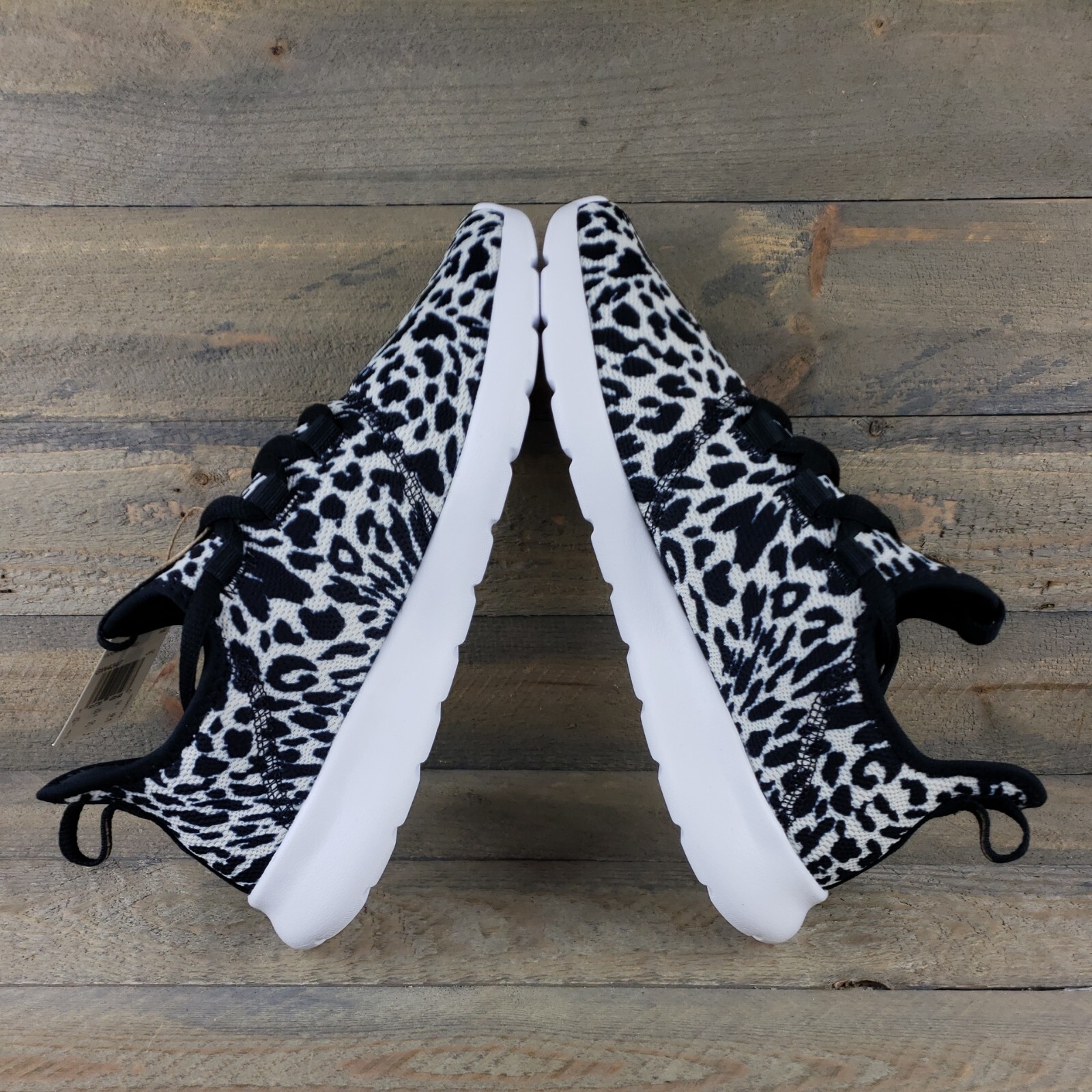 Size 7 - adidas Cloudfoam Pure 2.0 Black White Leopard W for sale  