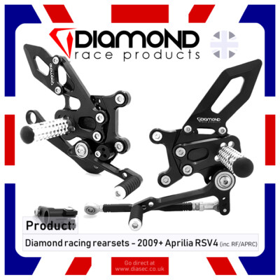 DIAMANT RENNPRODUKTE - APRILIA RSV4 RF RR APRC 2009 '09 RÜCKSATZ FUSSSTÜTZEN-KIT