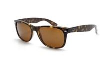 Ray-Ban New Wayfarer Tortoise Brown Lens Sunglasses  RB2132 710 58/ RB2132710-58