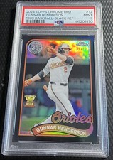 2024 Gunnar Henderson 6/10 PSA 9 Topps Chrome Upd 35th Anniv Blk Refractor #12