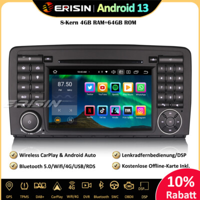 8-Kern DAB+Android 13 Autoradio Mercedes Benz R-Klasse W251 GPS SWC CarPlay Navi