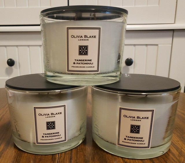 (3) Olivia Blake Tangerine & Patchouli Candle 10.5oz eBay