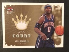 2006 Jeff Mcinnis NBA Fleer Ultra Kings Of The Court Nets Jersey Card