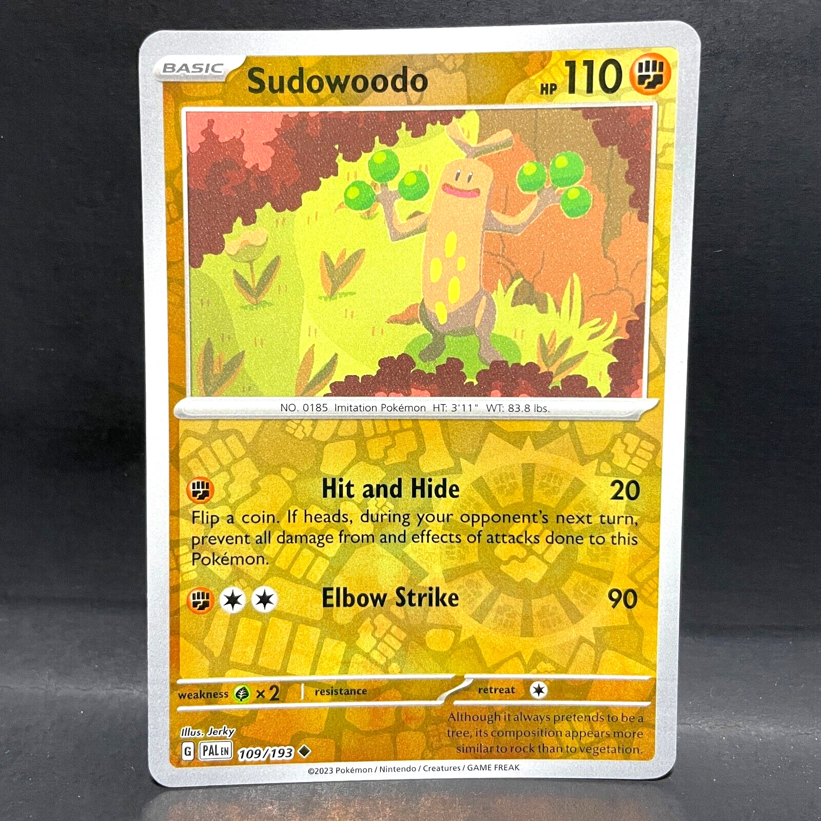 2023 POKEMON PALDEA EVOLVED SUDOWOODO 109/193 REVERSE HOLO (UNCOMMON)