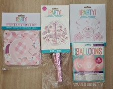 4 PC Baby Shower Decoration Set - Pink