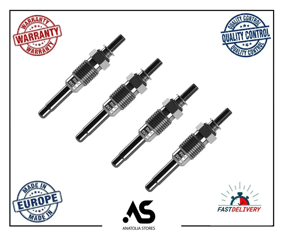 4X Bujías incandescentes 11V para Renault Clio I 19 Volvo 340-360 7700734956 Foto 3 de 4