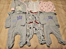 Lot Of 6 Lightweight Pjs Pajamas Sizes 0-3 3 Months Girls Carters Animals