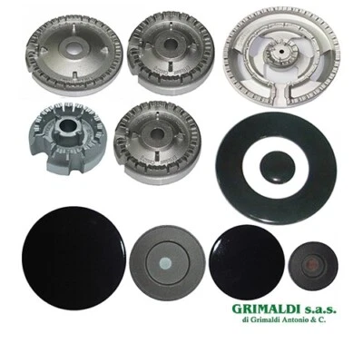 BEKO KIT PIATTELLI E BRUCIATORI TRIPLA CORONA PIANO COTTURA CUCINA 5 FUOCHI FRANKE