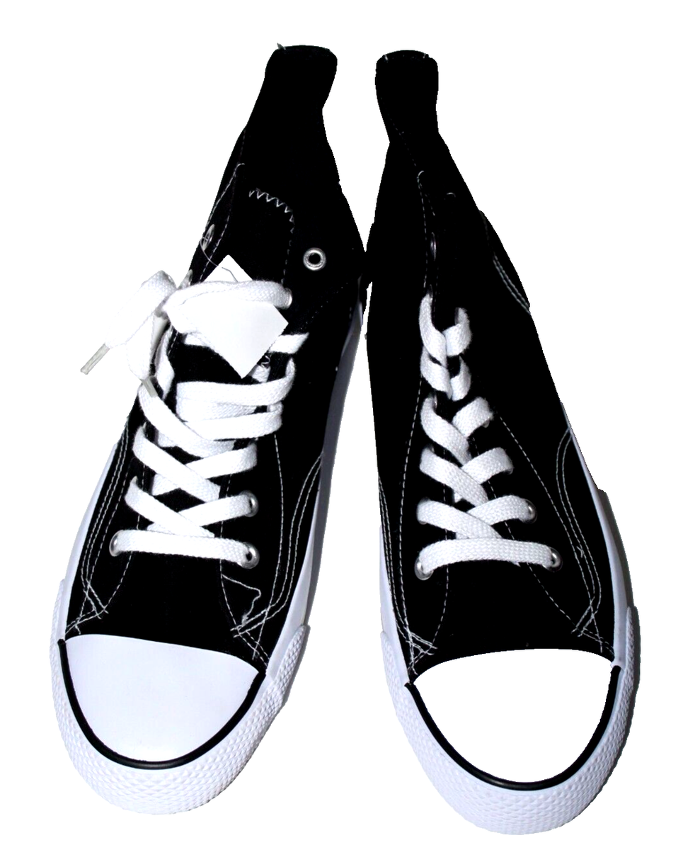 Airwalk Men's Legacee Black/White High Top Lace-up Canvas Sneakers