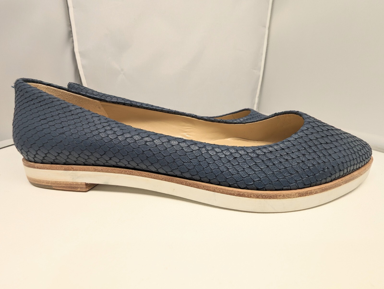 Women's Karl Lagerfeld Blue Python Cap Toe No Hee… - image 6