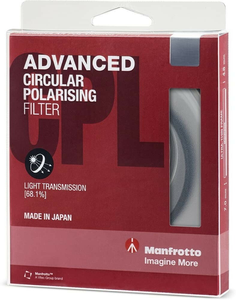 Manfrotto Advanced Circular Polarizing Filter with 55mm diameter