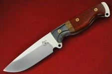 Busse Custom Son of Badger SOB .165" Satin INFI Black/Tan G10 G-rexed Blood Wood