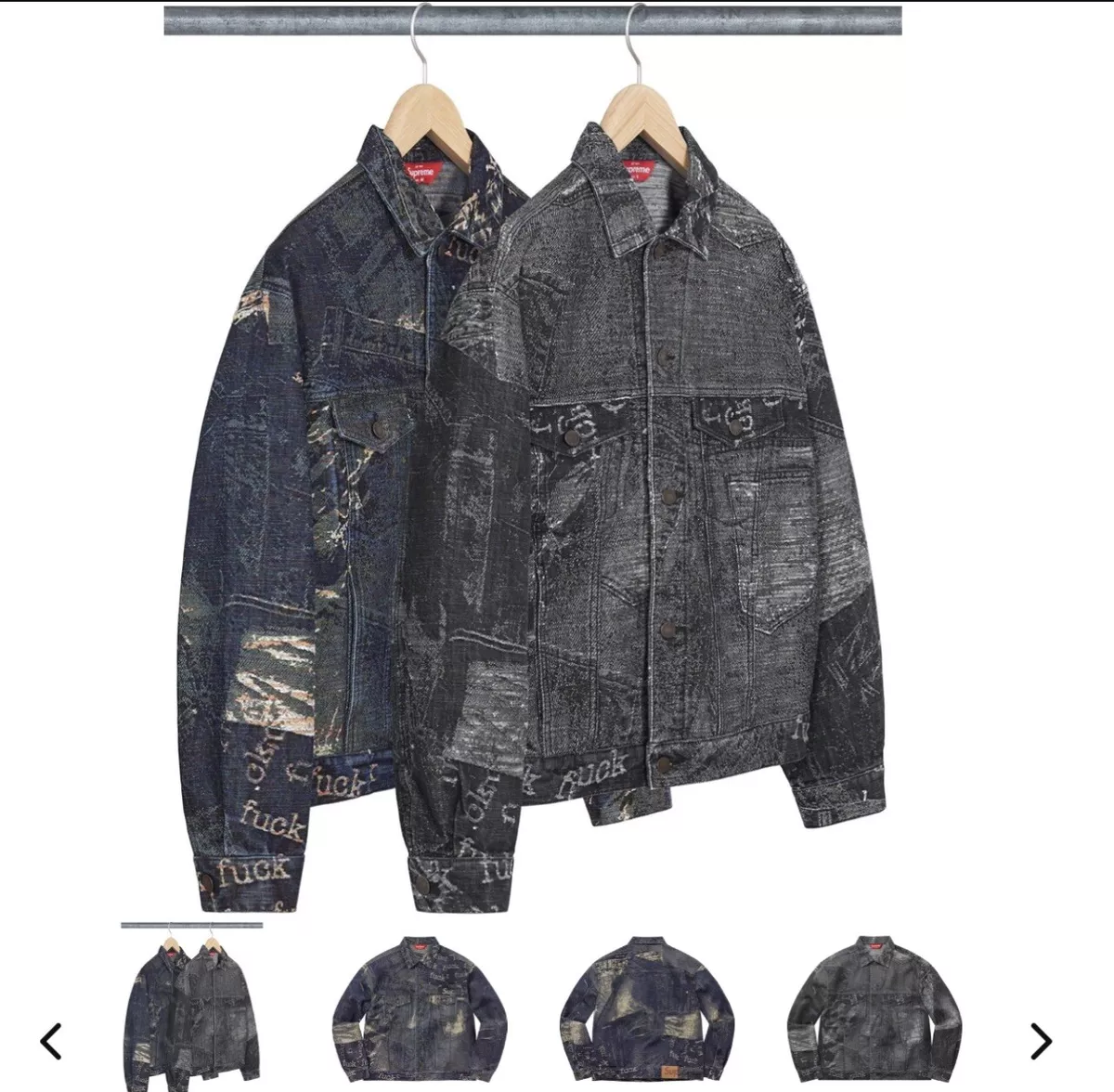 Jacquard Denim Trucker Jacket | Size 48